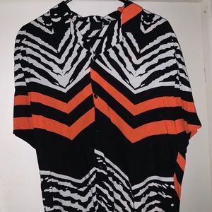 Orange/ black Pattern Shirt